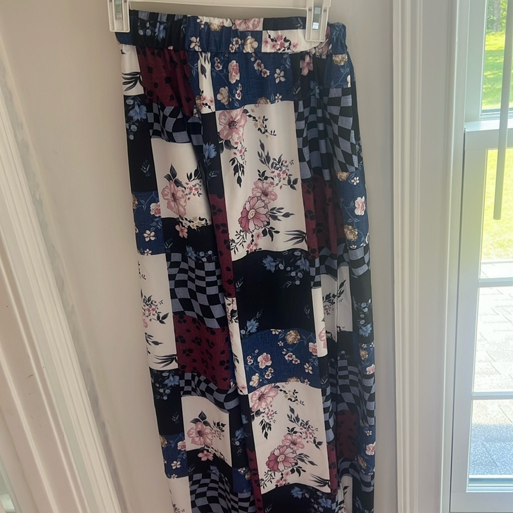 flowy vintage patchwork pants
